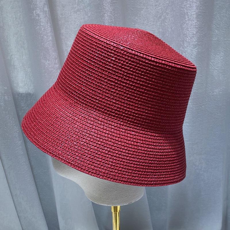 Women Straw Sun Hat Foldable Packable Wide Brim Summer Hat Flat Beach Hat Ladies Crochet Bucket Hat packable sun hat