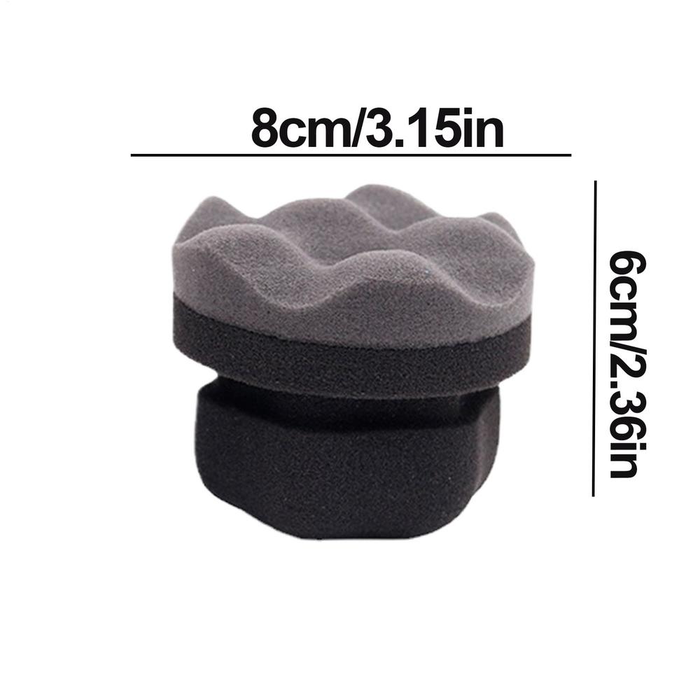 Car Tire Shine Sponge Vehicle Tire Wax Applicator Automobile Cleaning Supplies Multipurpose Wax Buffing Pads For Removing Stains