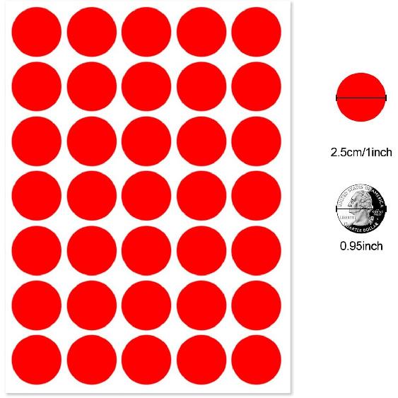 1400 PCS,1IN Round Colored Dot Stickers Labels - 4 Assorted Colors, for Office, School, Moving, Home(Red, Blue, Yellow, Green)
