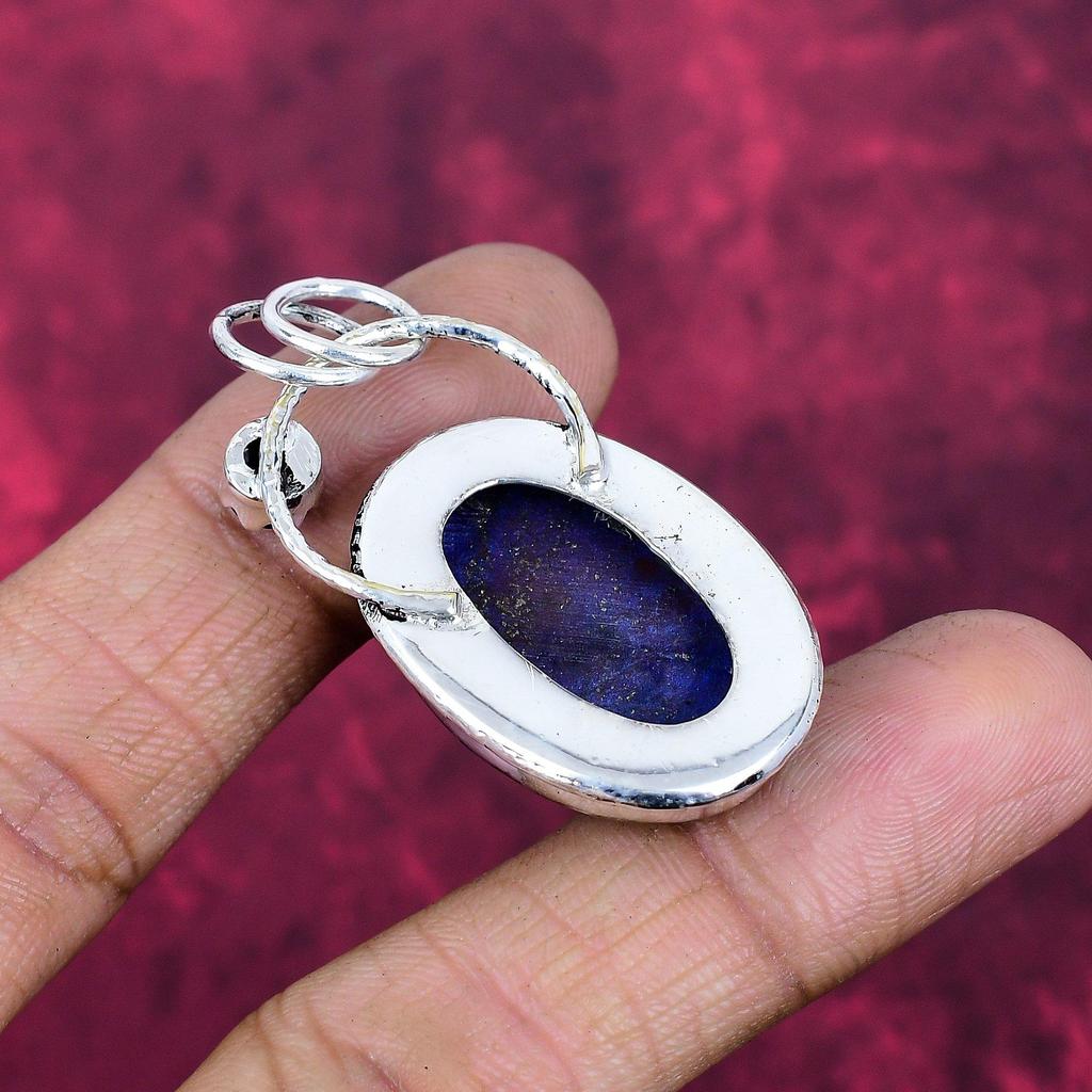 Lapis Lazuli & Blue Topaz Pendant Handmade Gemstone Jewelry, 925 Solid Sterling Silver Pendant ,Unique Design Jewelry Pendant