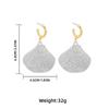 Pinkdudu Vintage Exaggerated Shell Zinc Alloy Earrings Fashion Trendy Drop Earrings Women Jewelry PD2367