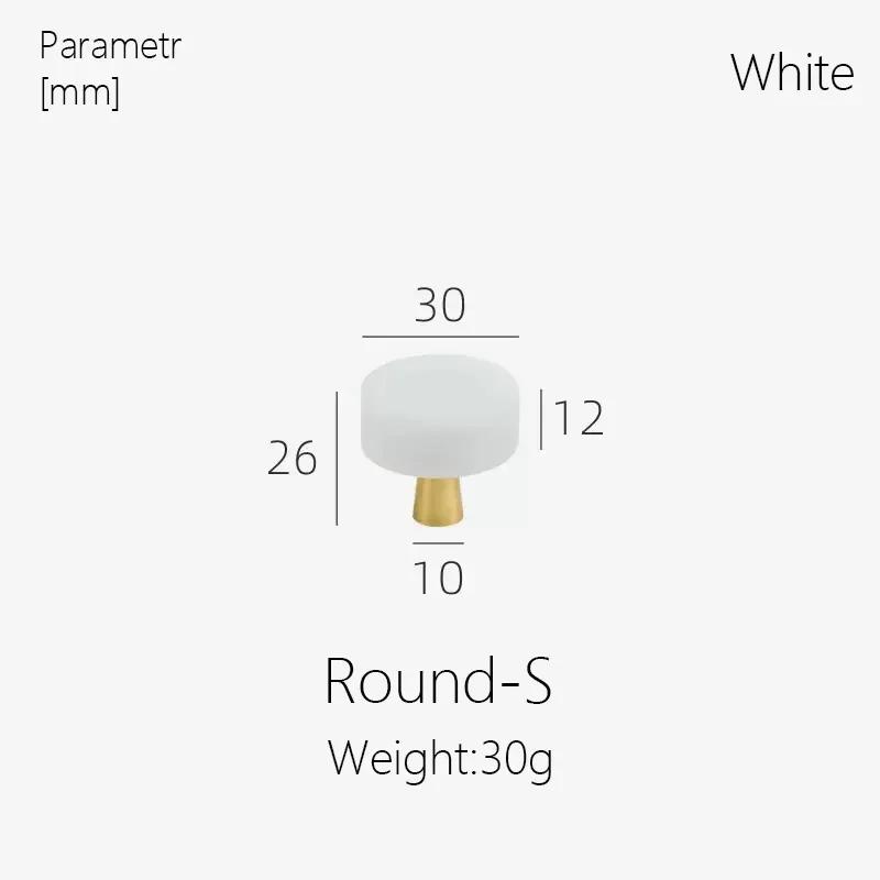 

Marble Brass Furniture Handles Modern White Green Round Pulls Cupboard Wardrobe Dresser Drawer Cabinet Knobs Kitchen