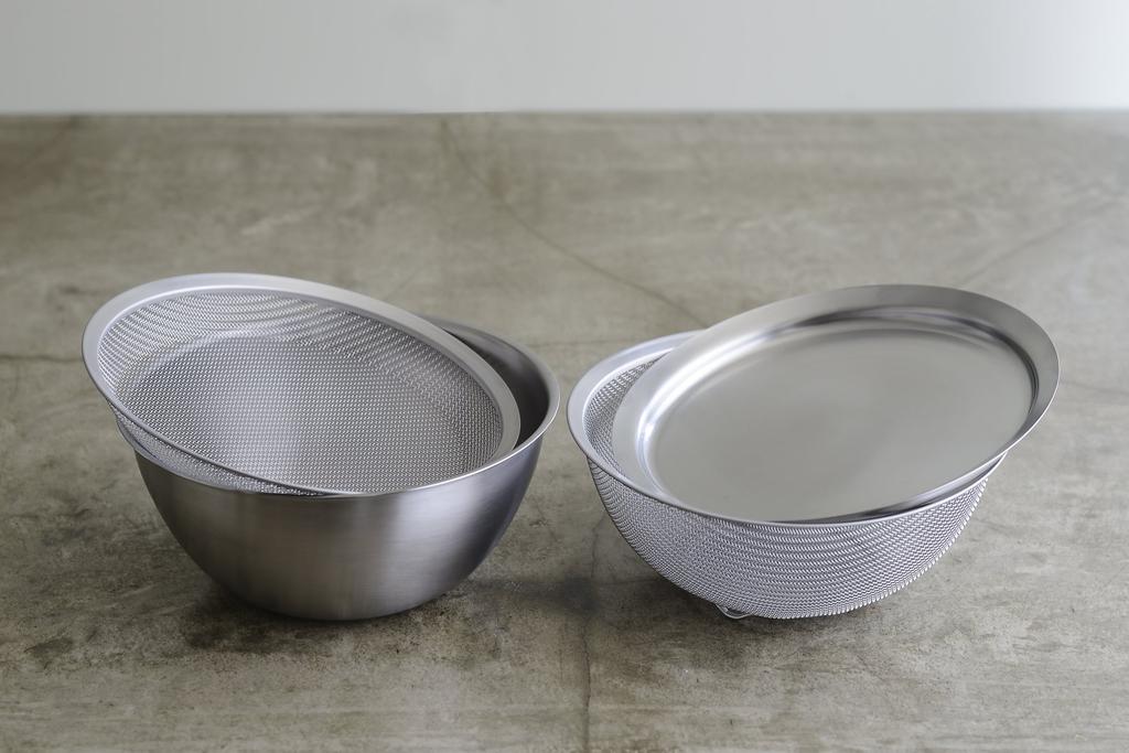 La Base Stainless Steel Round Made in Yoko Tsubame-Sanjo Strainer, Large, 27cm, Japan, Arimoto, LB-003