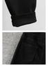 Early Spring Plus Size Stretch Black Denim High Waist Pencil Pants for Women