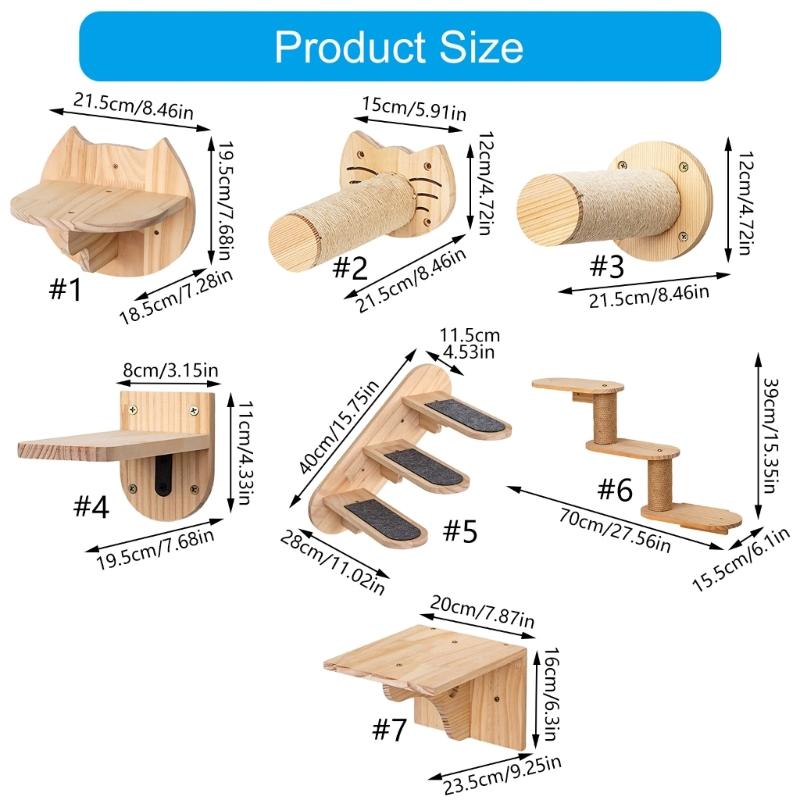 Corner Mounted Cats Shelving System Vertical Climbings Shelf Space With Reinforced Wood Panel Secure Wall Installation
