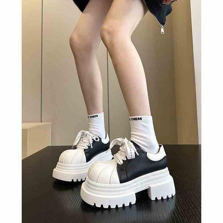 Shell head comfortable platform muffin height increase ugly cute big head shoes children 2025 spring and autumn new good-looking casual shoes