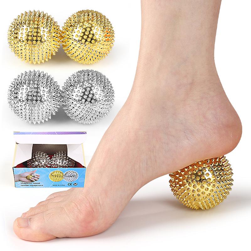 

Магнитный акупрессурный массажный мяч для расслабления мышц и защиты стоп 3.2 cm серебряный