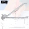 Angle Protractor Angle Finder Ruler Two Arm Stainless Steel Protractor Woodworking Ruler Measure Tool with 0-180 Degrees(30 Cm/ 11.8 Inch)