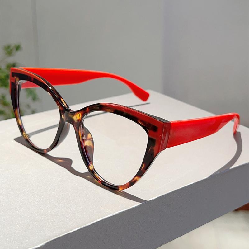 Oversized Cat Eye Glasses Women  New Fashion Vintage Optical Frames Trendy Stylish Design Non-prescription Eyeglasses
