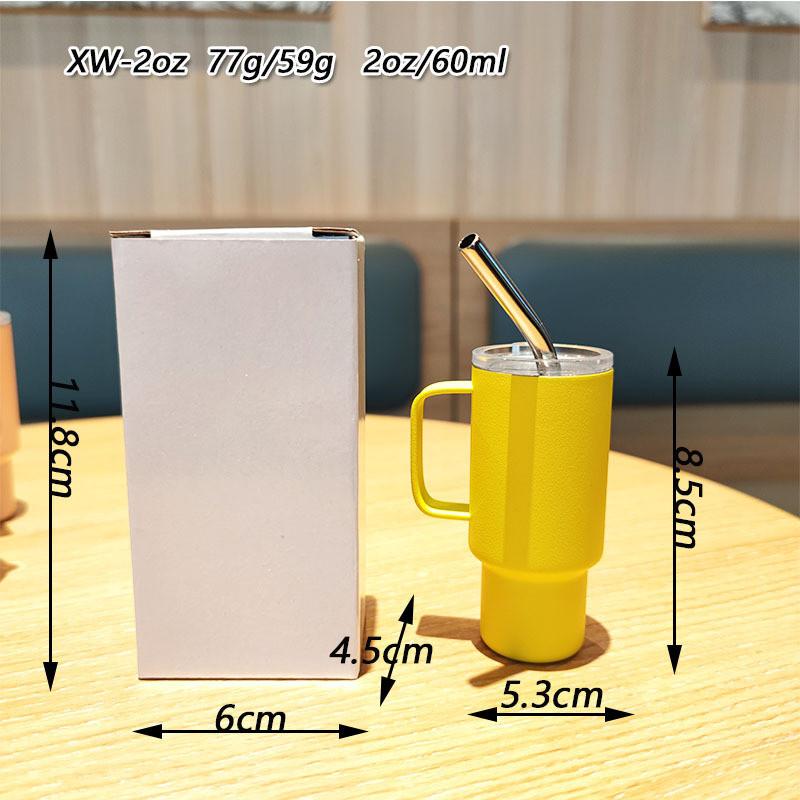 Stainless Steel 2oz Mini Travel Mug With Sip Lid For Car And Office Use