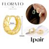 Perforation 925 Silver Ear Needle Minimalist Hoop Earrings Metallic Gold Earrings For Women CZ Fashion Jewelry