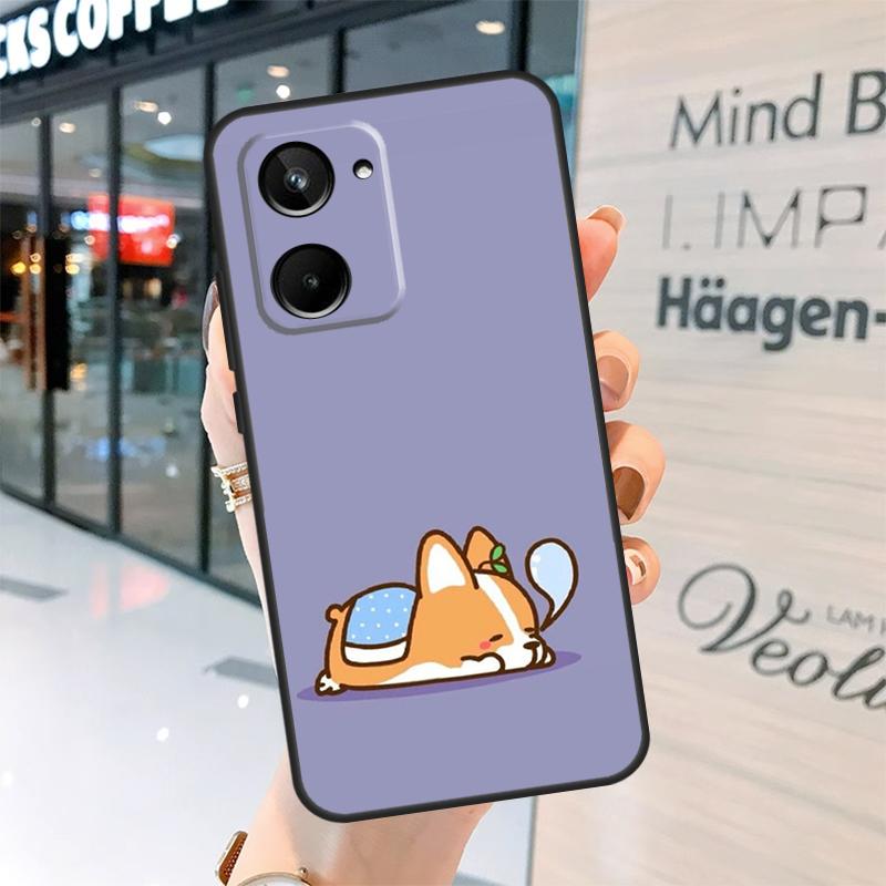 Cartoon Corgi Case For Realme 15 Pro 14 13 11 12 Pro Plus GT7 GT6 C55 C51 C53 C35 C33 C61 C65 C67 C71 C75