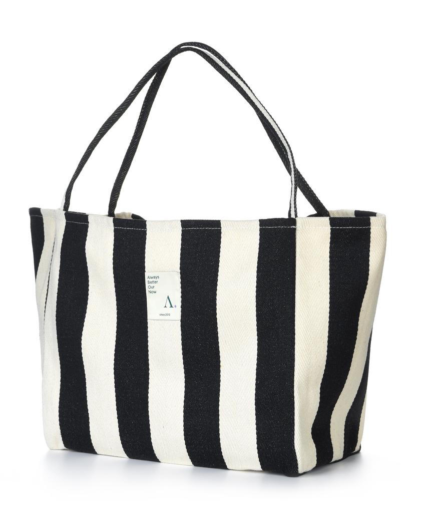 The-Abon Beach Cotton Stripe Big Shoulder Bag Red