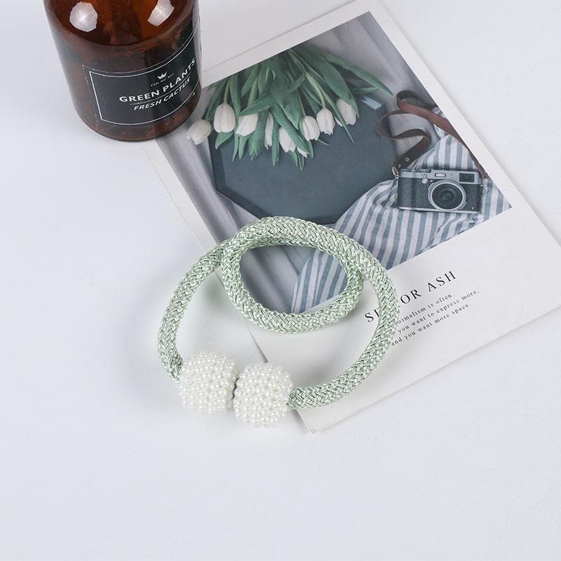 Pearl Magnetic Curtain Tieback Buckle - No-Punch Tie Rope Accessory