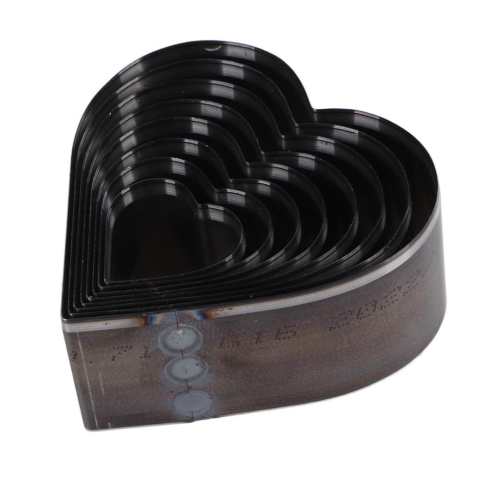 8 ks se úložným boxem Tvar srdce Děrovací nástroj Dutý děrovací set pro kožené výrobky, látku, pěnu