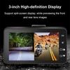 Dual Lens 3" Motorcycle Camera: HD, Waterproof, Front & Rear Recording, Anti-Shake