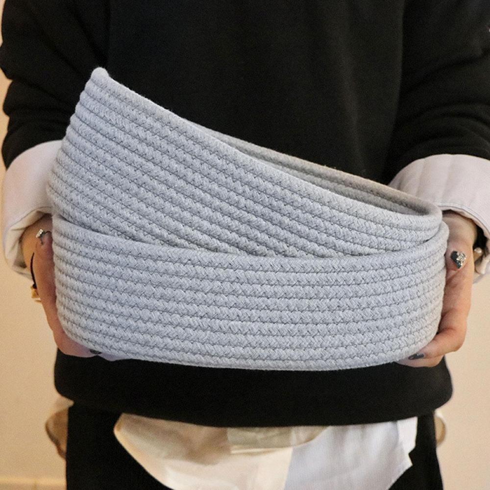Fashion Snack Storage Gift Desktop Sundries Storage Basket Cosmetics Storage Nordic Cotton Rope