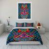 3Pcs Rainbow Hamsa Hand Mandala Bedding Set Boho Ethnic Eye Print Duvet Cover 2 Pillowcases Single Double King Queen Gift