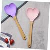 4pcs Heart-shaped Silicone Spoon Convenient Kitchen Utensils for Soup and Salad Mixing Spoons for Household Cooking Lightweight and Easy to Store
