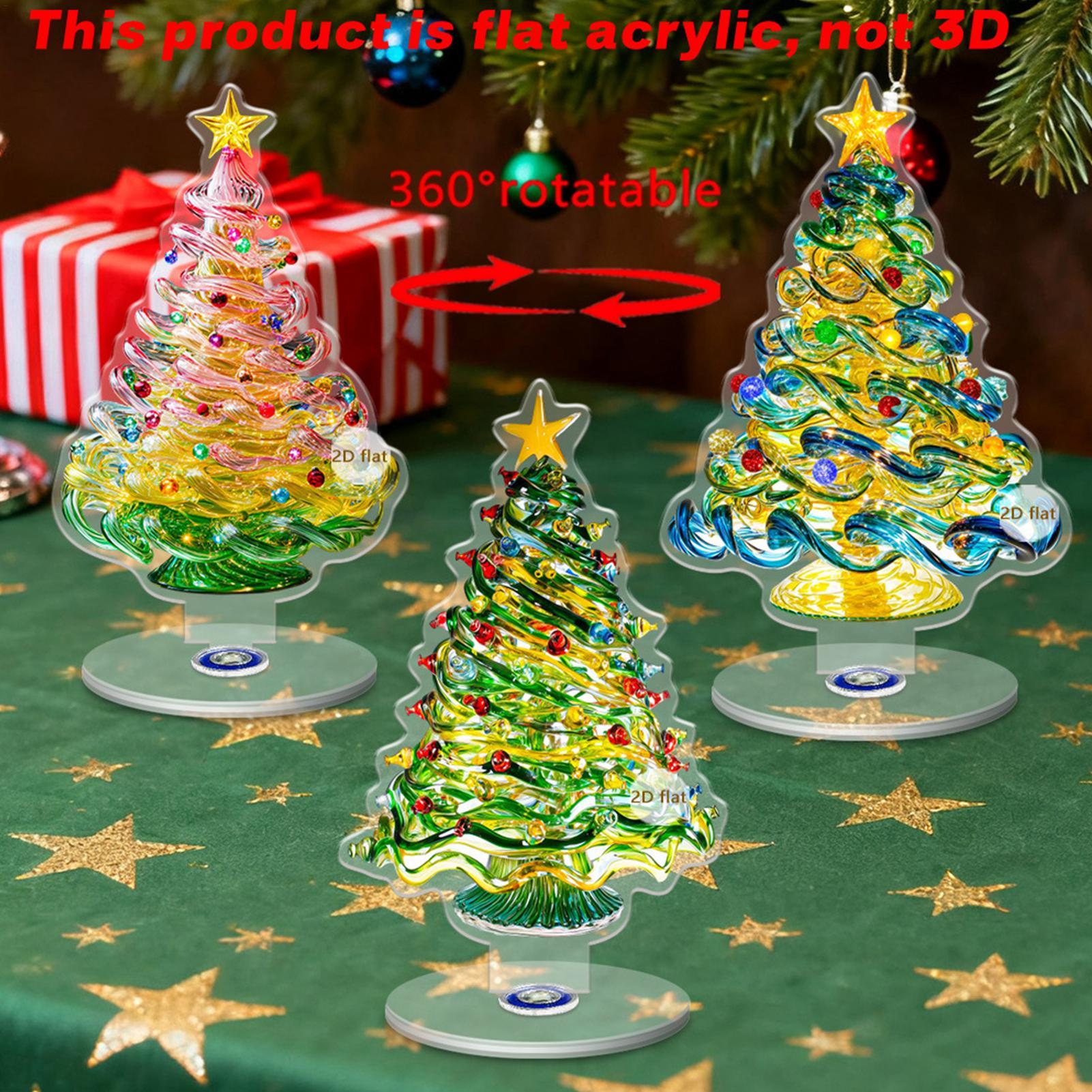

Christmas Tree Statue 3 Pieces 2D Acrylic Winter Holiday Decoration Christmas Tree Desk Ornament For Party Tabletop Mantel Home China Mainland