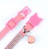 Bling Pet Necklace Suede Leather Puppy Neck Strap Pet Products Cat Collar  Puppy
