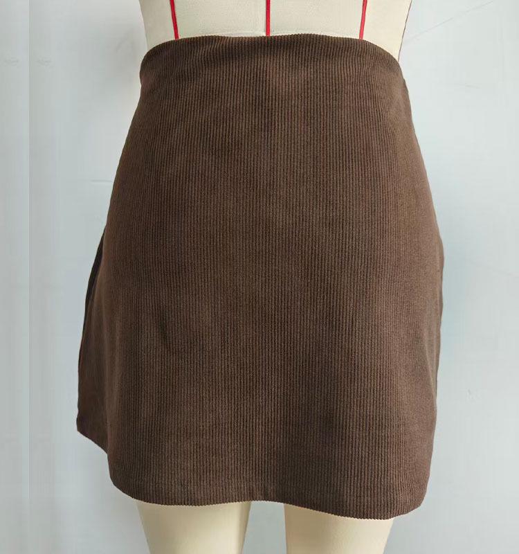 2025 High-Waisted Corduroy Mini Skirt with Shorts – Fashionable Autumn Style for Women