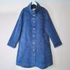 Single Tail Goods Elastic Cotton Thickness Denim Long Sleeve Trench Coat Female Mid Length Long Length Casual Easiest for Match Overalls Spring & Fall