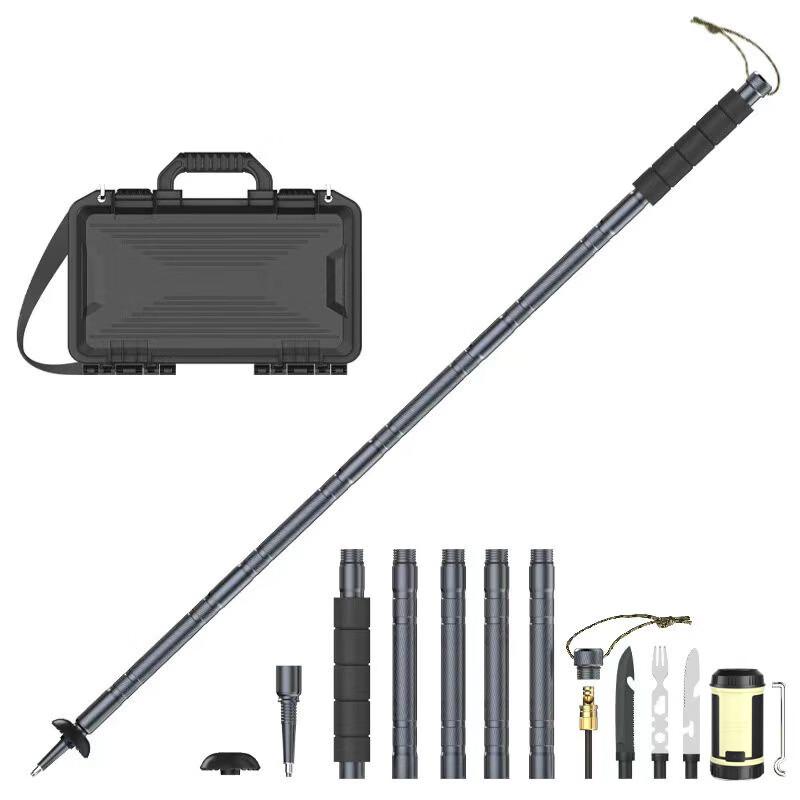 Ruifleike Portable Folding Trekking Pole with Light