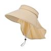 Ice Cool Summer Silk Sunhat Sunshade Hat Neck Cover Travel Outdoors Breathable