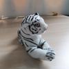 Large Tiger Plush Animal Realistic30cm White Tiger Hairy Stuffed Toy Gift Xmas
