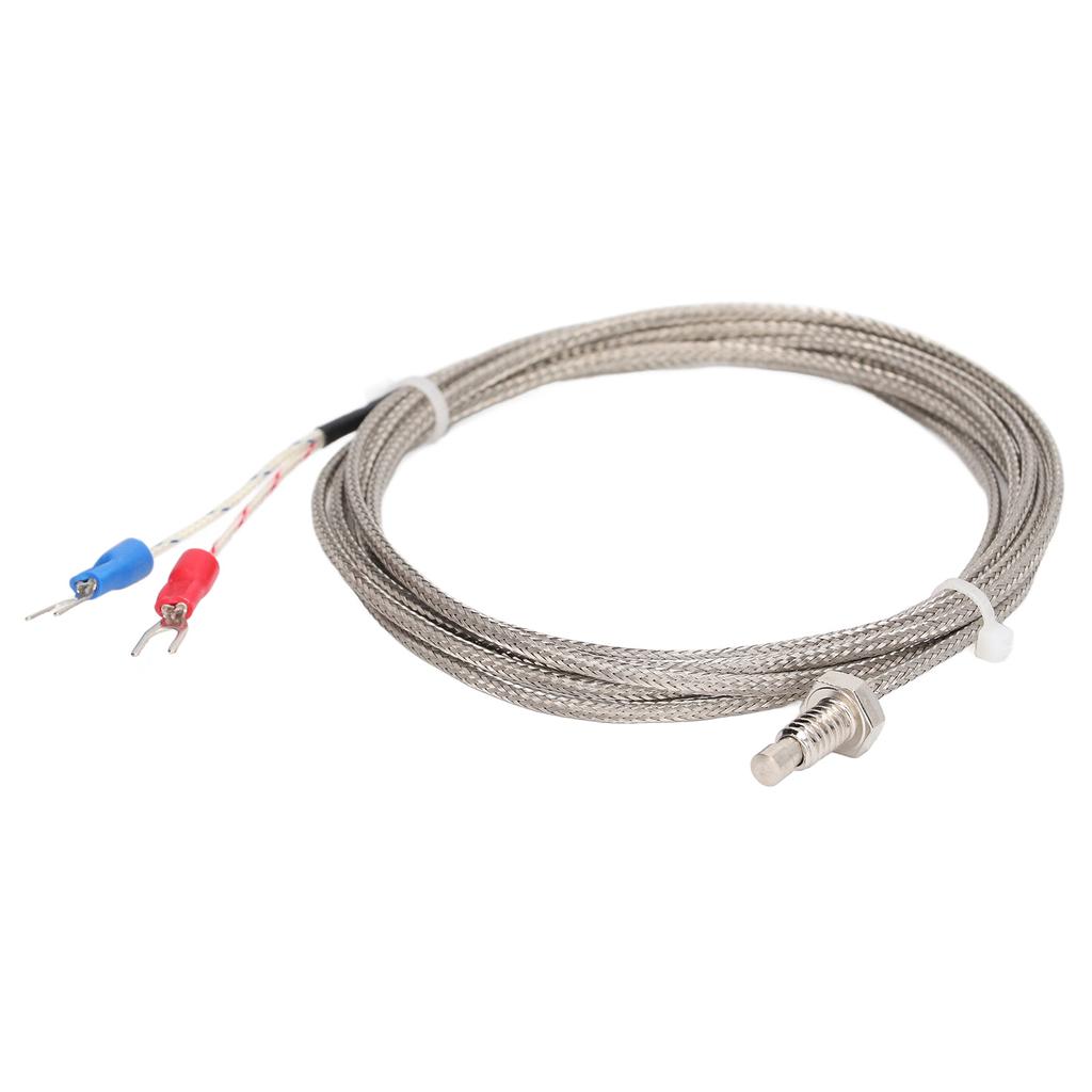BERM K Type Screw Thermocouple Temperature Sensor Detector Gauge M6 Screw Thread 2 Wire Probe 2meter