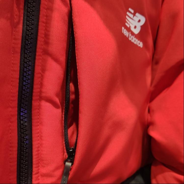 New Balance Down Jackets Men's Red Hooded Moderate AMJ93551-REP