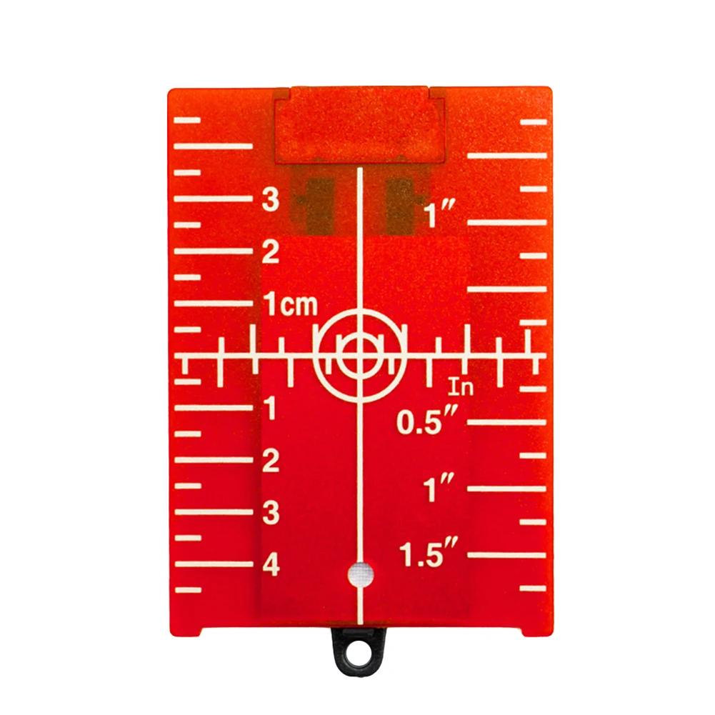 Vertical/Horizontal Laser Level Target Card Plastic Red/Green Line Beam Distance Plate Laser Level Accessories