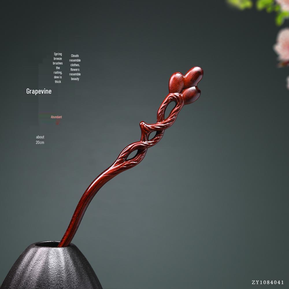 Rosewood Hairpins: Antique-Style Wood Hair Accessories for Hanfu & Qipao