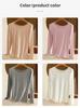 Women's Modal Long Sleeve Round Neck Top – Thin Autumn/Winter Sweater, Large Size