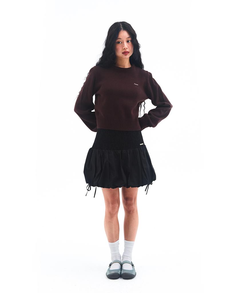 AMES-WORLDWIDE Basic Small Logo Knit Brown