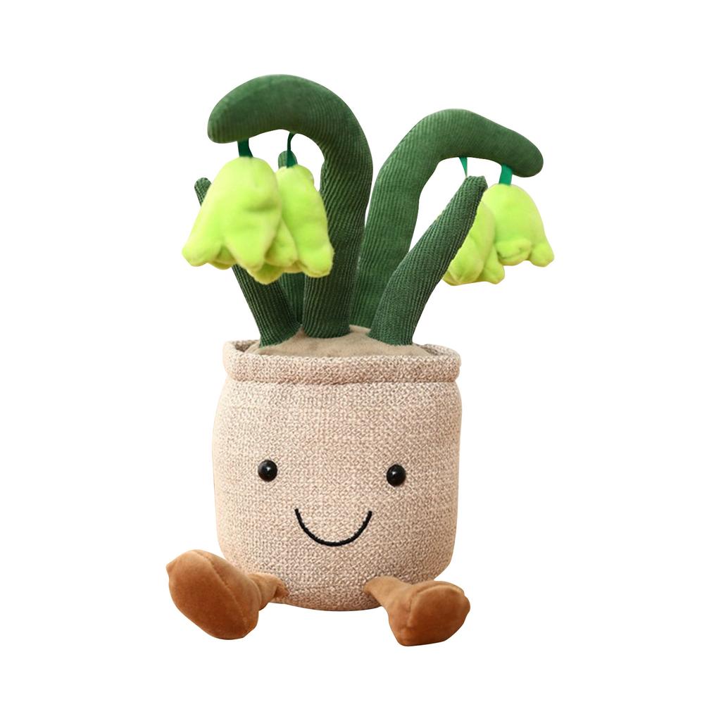 Coussin en peluche en forme de fleur, décoration en peluche en forme de pot de fleurs, jouet doux et câlin pour enfants