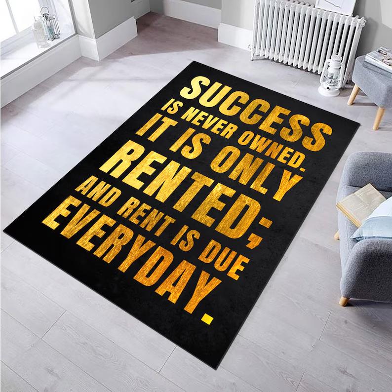 

Motivational Quote Carpet Mat Rug Home Decoration Floor Rugs for Living Room Bedroom Office Carpets for Living Room 40X60cm