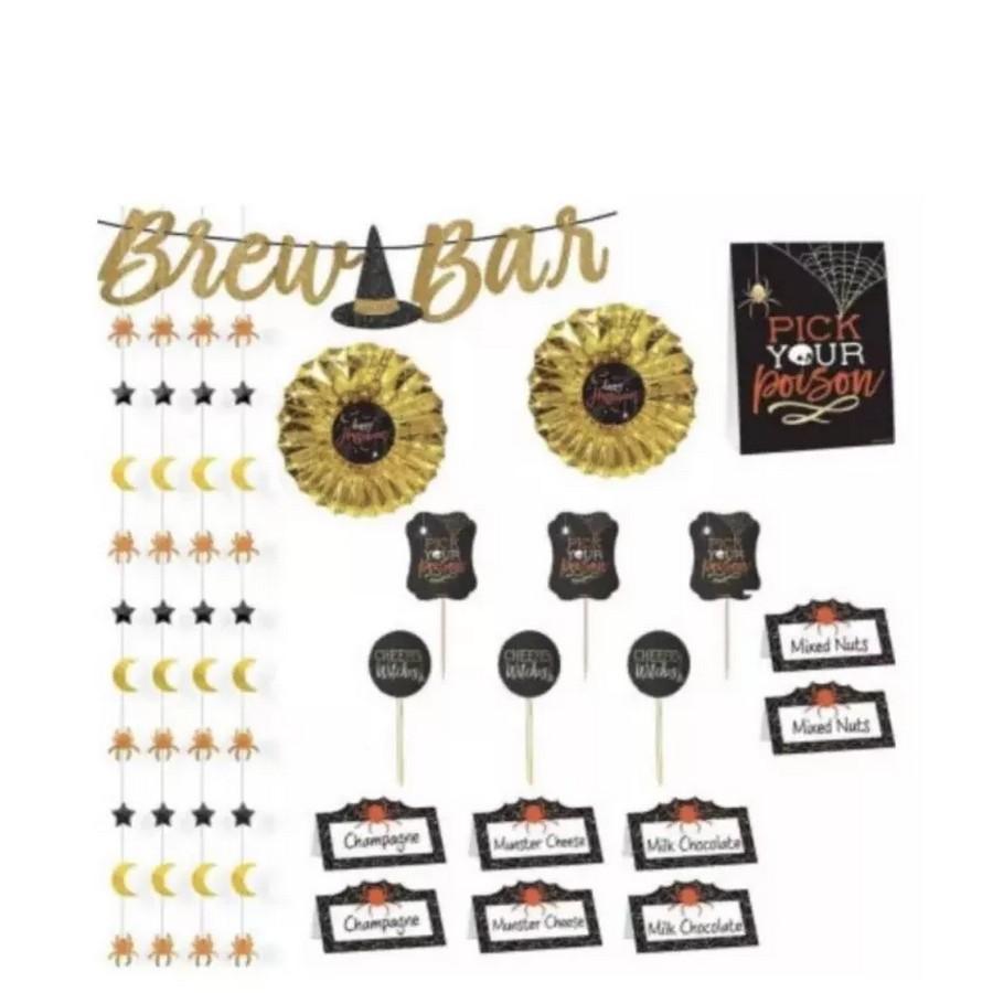 Amscan Wicked Brew Bar Halloween Decorating Kit (Pack of 23)