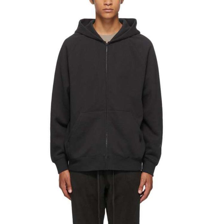 Fear Of God Essentials SS20 Full Zip Up Hoodie Unisex hoodies Black FOG-SS20-423
