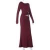 European Style Women's Winter Long Sleeve Lace Patchwork Bodycon Dress