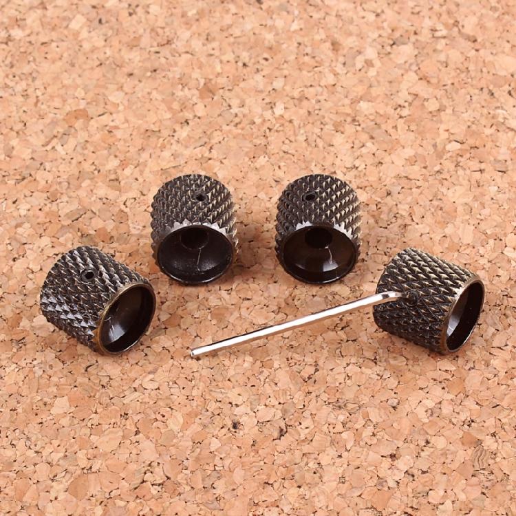 4Pcs Fashion Bronze-coloured Electric Guitar Volume Control Knobs Guitar Knobs