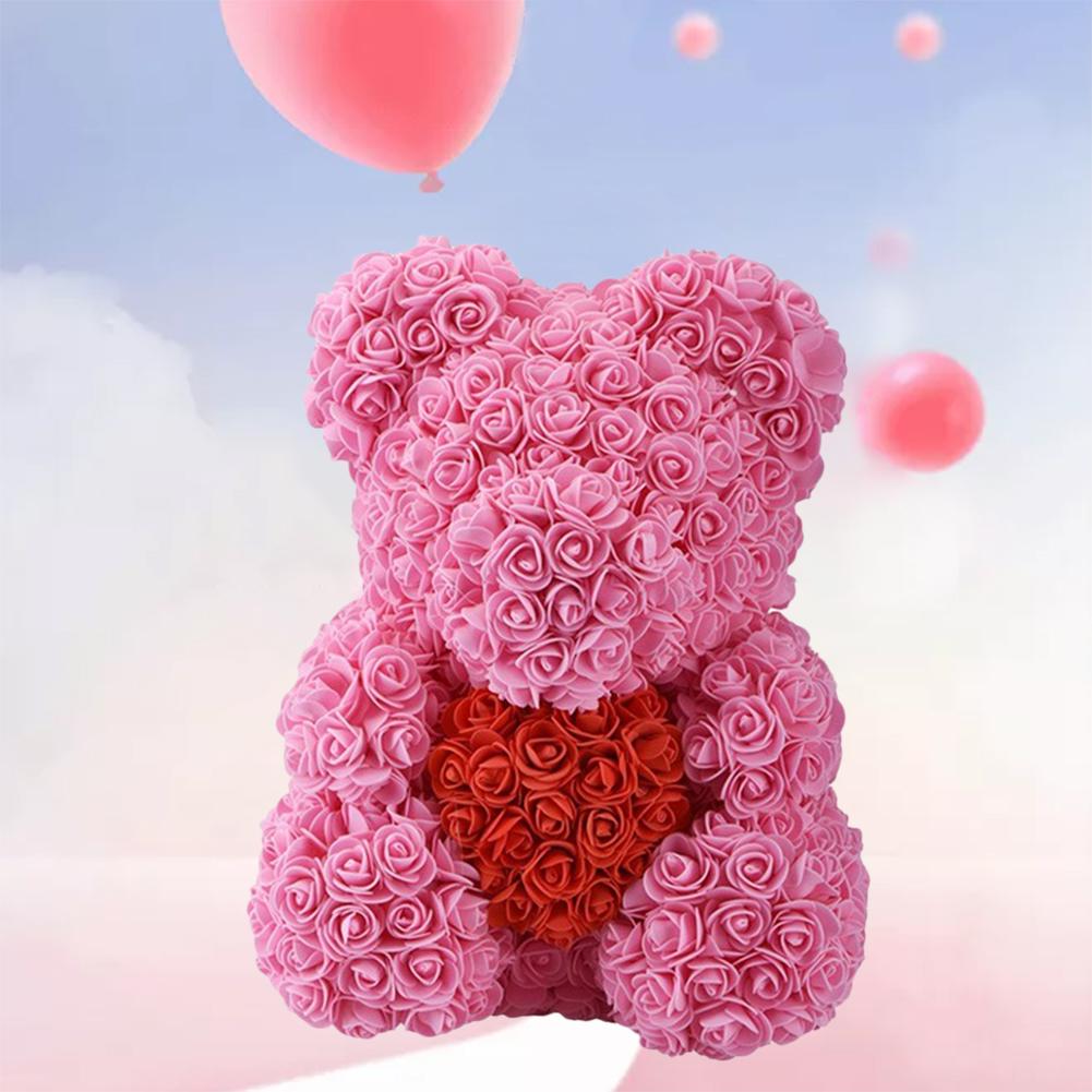 Подарочный мишка из розочек. Мишка из роз 40 см. Медведь из розочек. Bears rose. Медведь из фоамирановых роз.