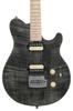 Electric Guitar Sterling By Musicman SUB AXIS FLAME TOP Axis Trans Black AX3FM-TBK-M1