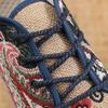 Mode Damen Schuhe Runde Spitze Baumwolle Leinen Canvas Einzel National Gewebt Runde Zehe Schnürschuhe Stoffschuhe Damen Ballerinas 2025