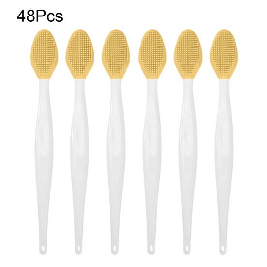 Silicone Lip Scrub Brush Double Sided Lip Exfoliator for Lightening Dark Lips Facial Cleaning Tool for Dry Skin Chapped Lips