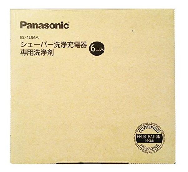 Panasonic Shaver Cleaning Cartridge for Lamdash Cleaning and Blue [Genuine Product] Charger, 6-pack, ES-4L56A,