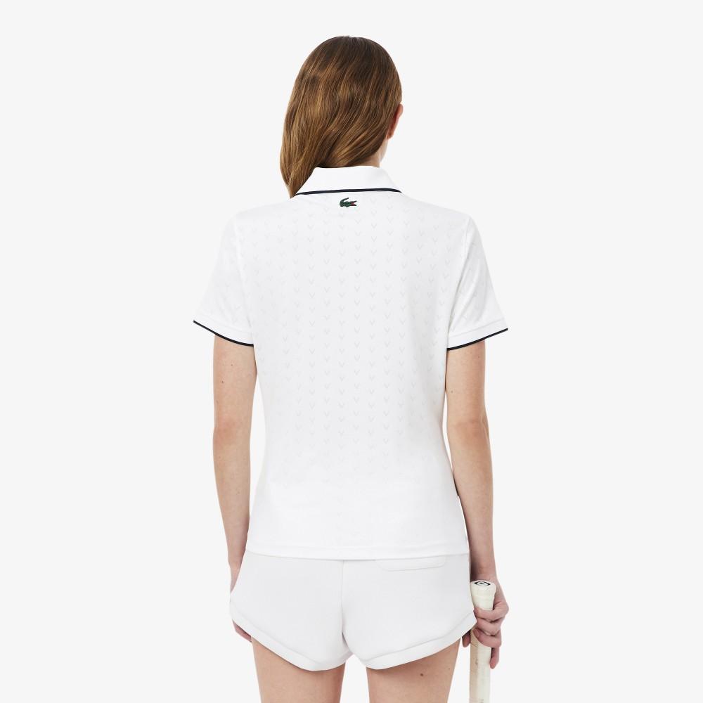 [Lacoste] Women's Tennis Heritage V-Cut Polo Shirt PF0232-56G001