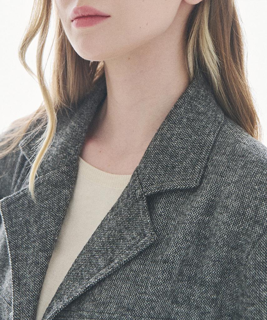 Slowlolli [50% Wool] Wool Herringbone Jacket