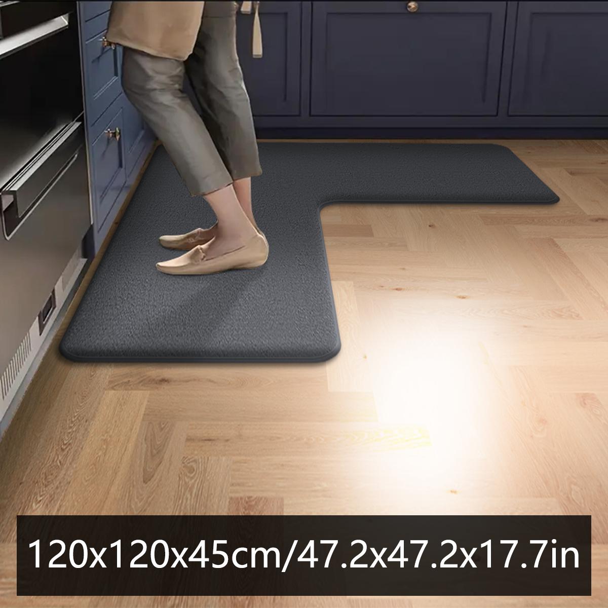 

Однотонний кухонний кутовий килим вбираючий килимок для підлоги простий L-подібний нековзний килимок для підлоги килимок для дверей ванної килимок для ніг у ванній